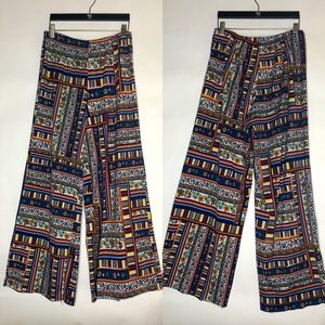 VALERIE STEVENS multi-color palazzo pants Small